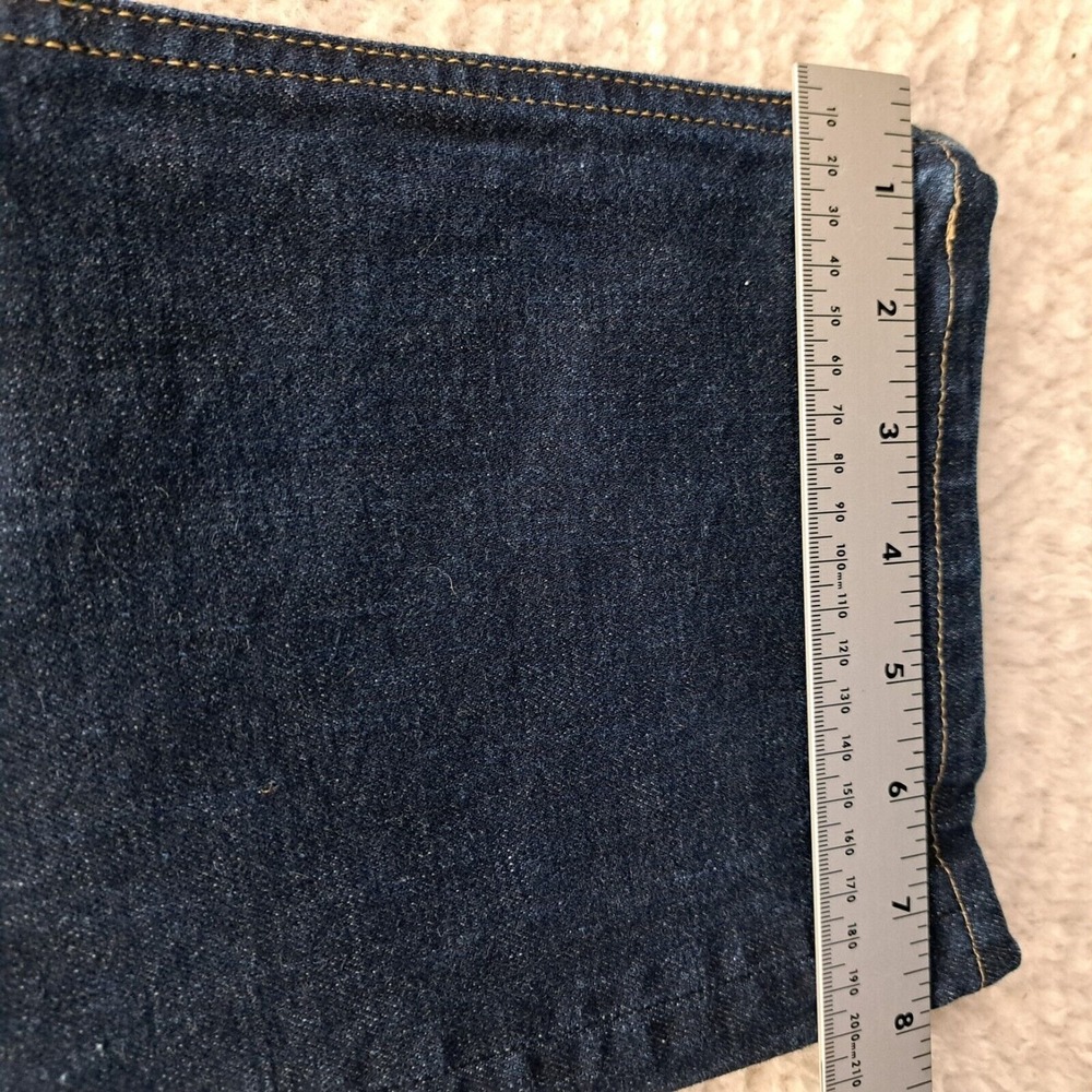 Mens FDMTL Japan Jeans Skinny Fit Straight  Blue EUC 36x34 Fundamental Agreement - Picture 9 of 10